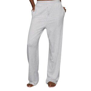 Skims Boyfriend Loose Pant Light Heather Gray Size S NWT MSRP $68